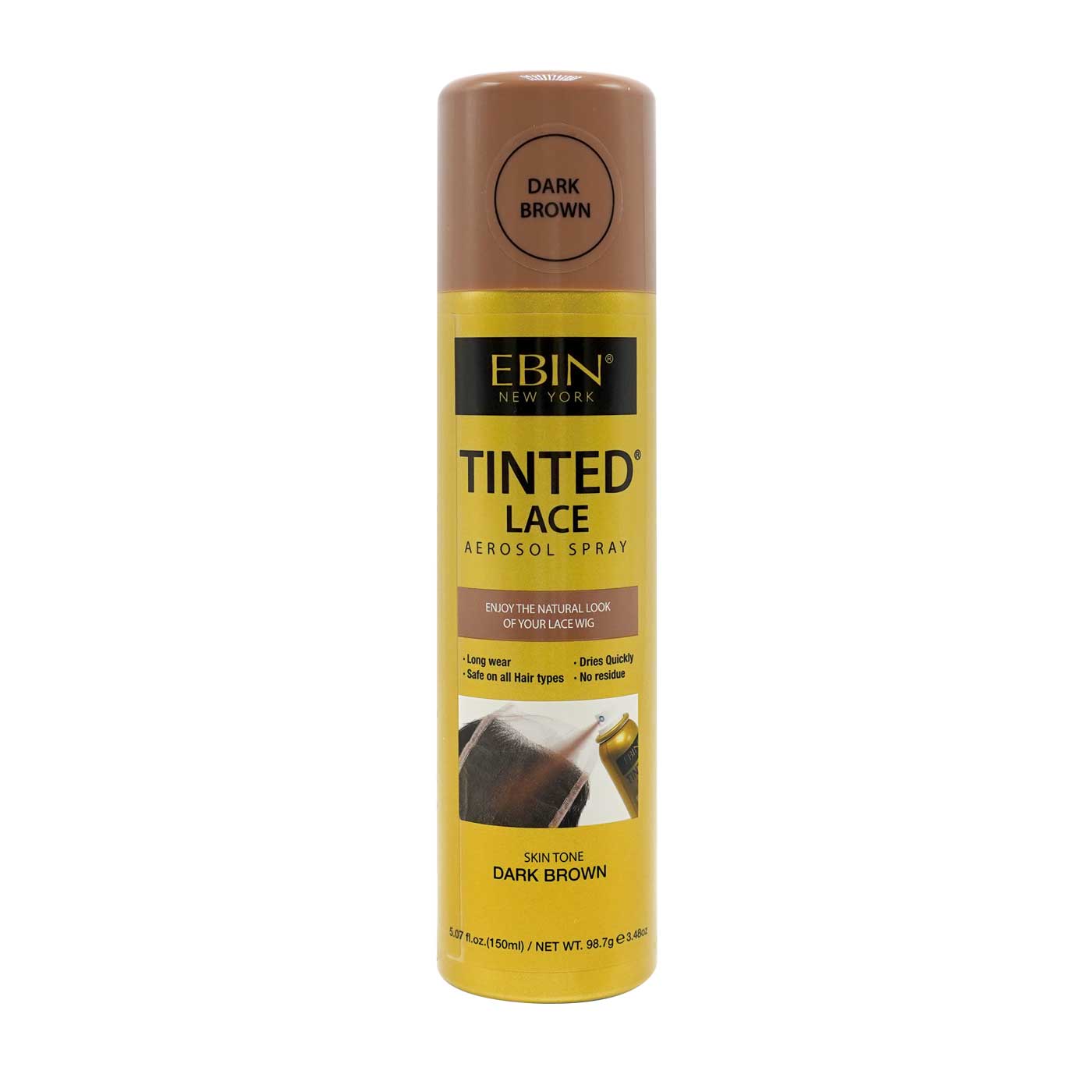 Tinted Lace Aerosol Spray 5.07oz/150ml: Medium Brown