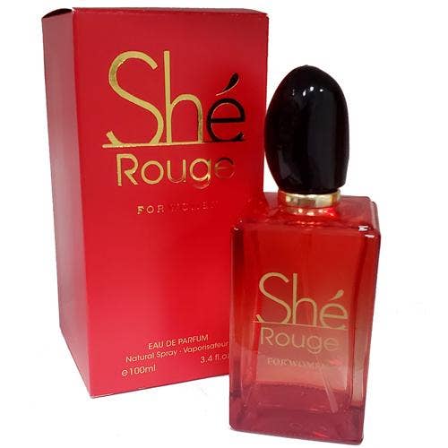 SHE Rouge 3.4 oz EDP for Women – Vibrant Fruity Floral