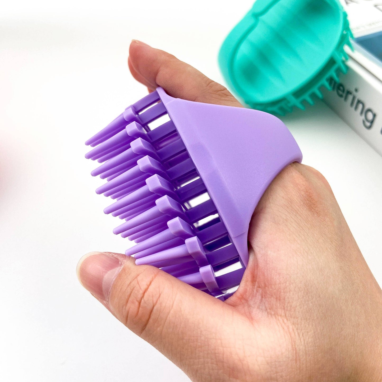 Shampoo Brush,Scalp Massager Brush: Purple
