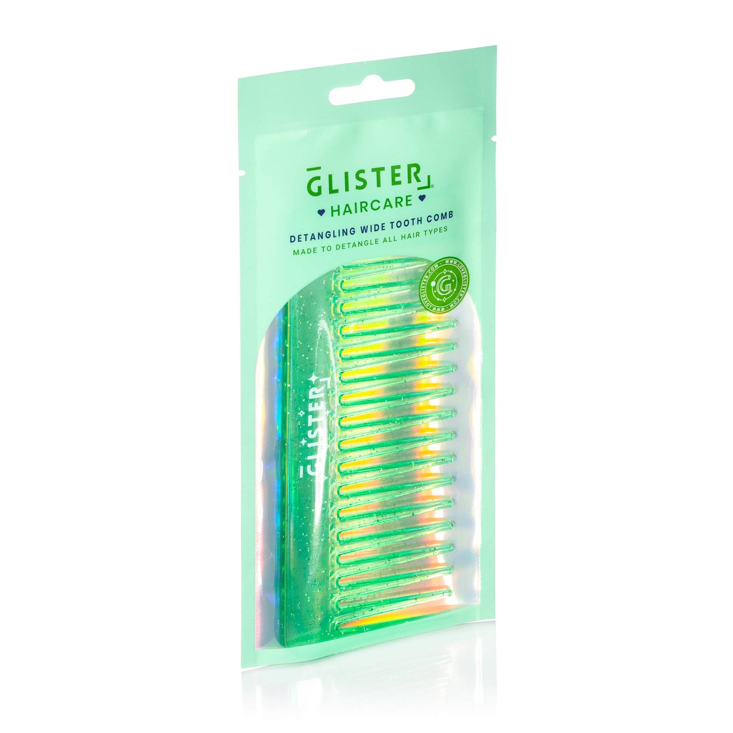 Sparkle Wide Tooth Detangling Comb – Glitter: Purple