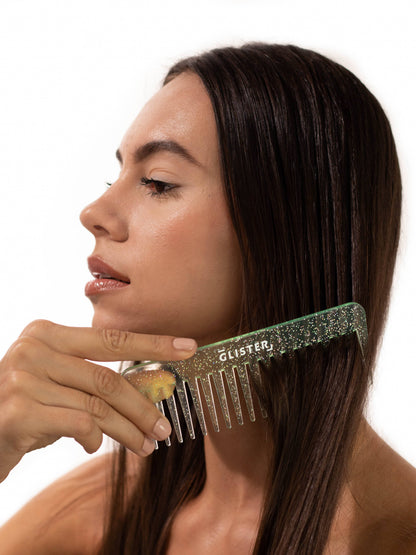 Sparkle Wide Tooth Detangling Comb – Glitter: Purple