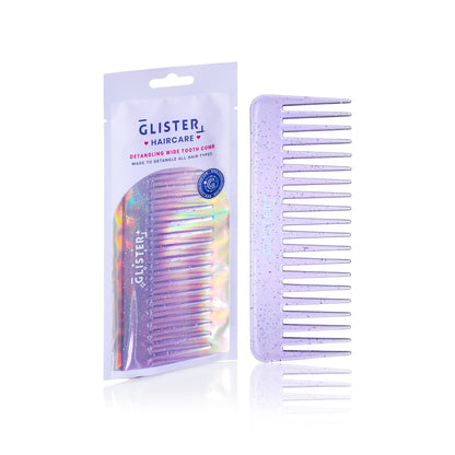 Sparkle Wide Tooth Detangling Comb – Glitter: Purple