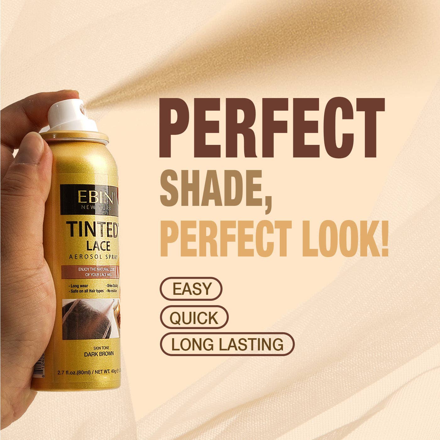 Tinted Lace Aerosol Spray 5.07oz/150ml: Medium Brown