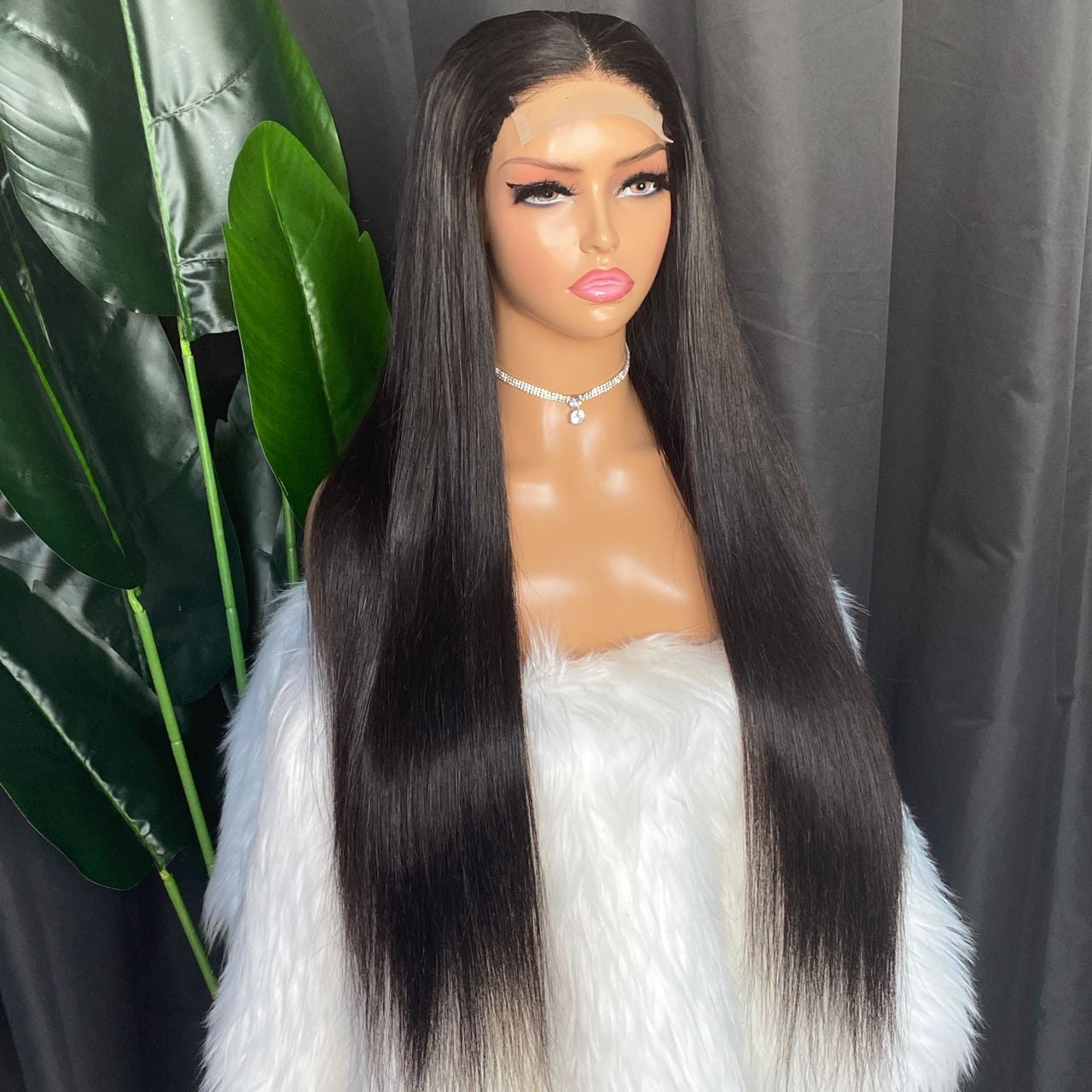 24� Agbanidarego 5x5 closure Straight Human Hair Wig image 0