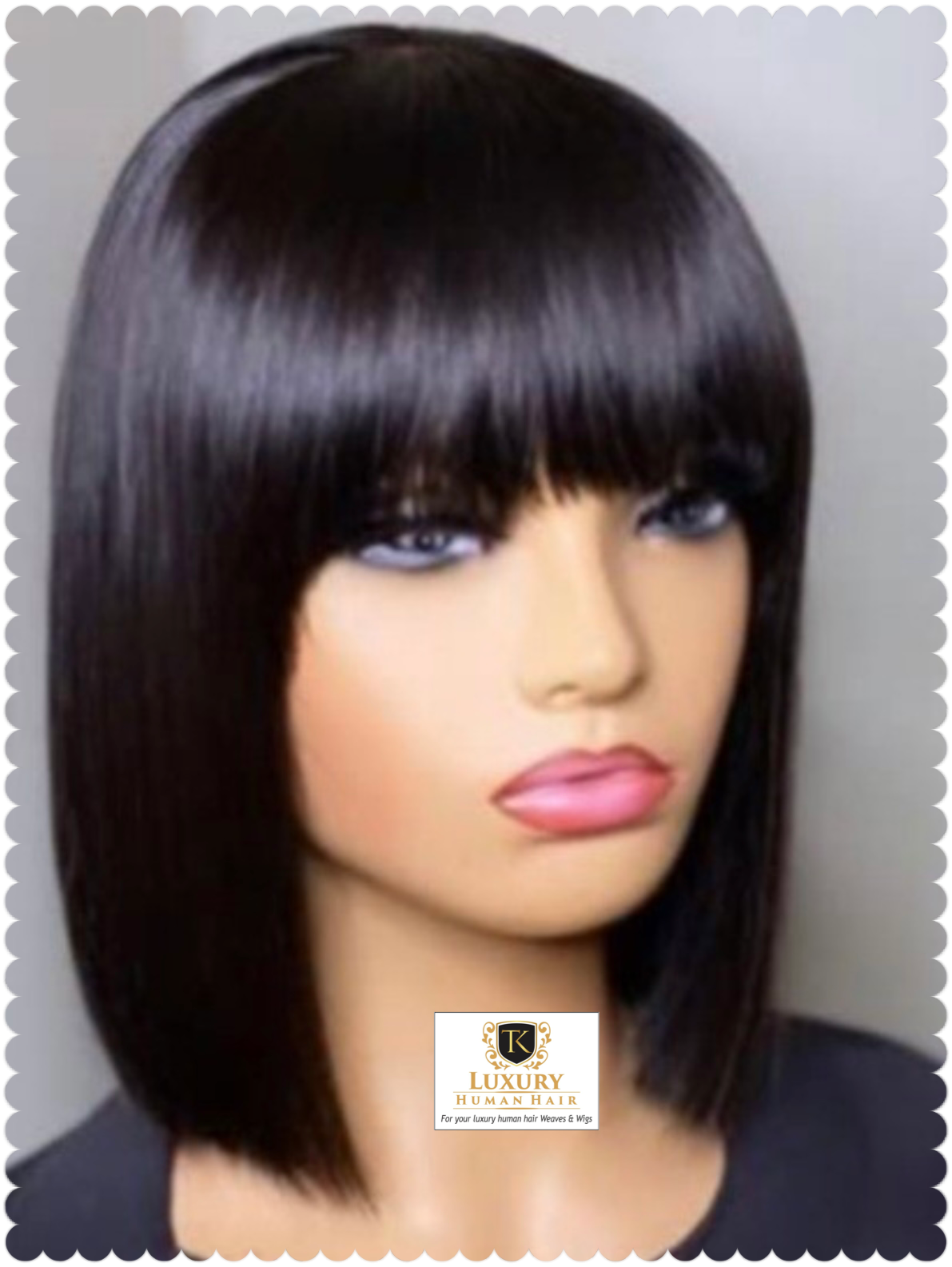 TK 12 inches Fringe Bob Wig image 0