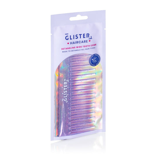 Sparkle Wide Tooth Detangling Comb – Glitter: Purple