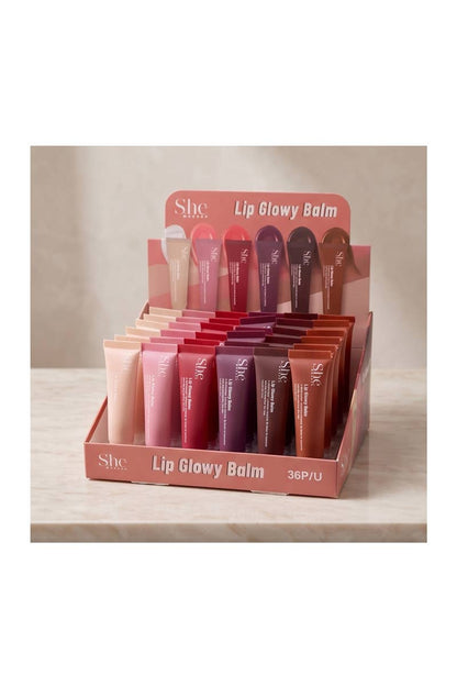 SHE LG24 Lip Glowy Balm - 36 pcs