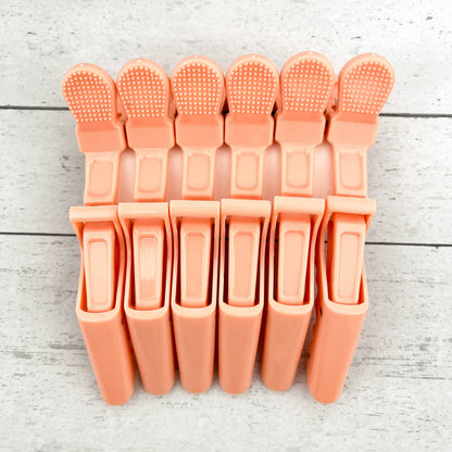 6pcs Solid Color Hair Sectioning Clips, Professional Styling: Green
