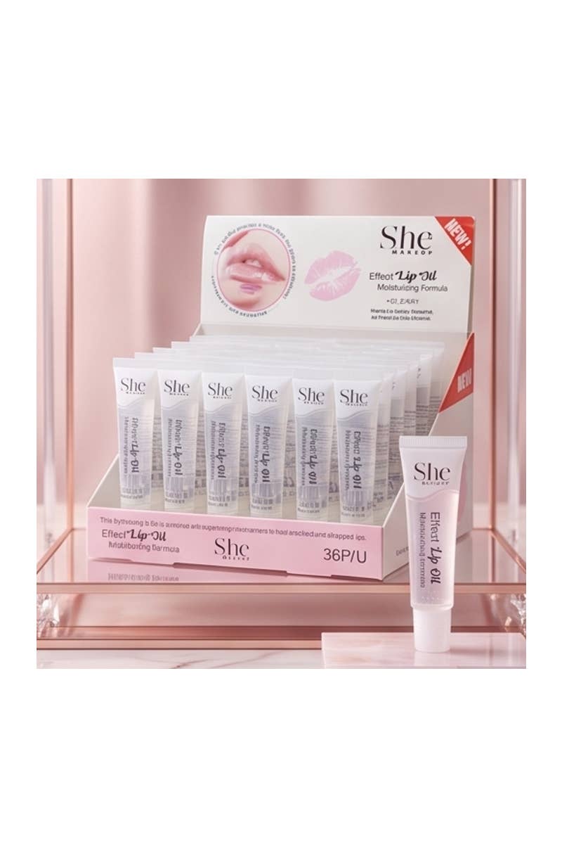 SHE LG07C Vitamin E Clear Lip Oil Gloss - 36pc