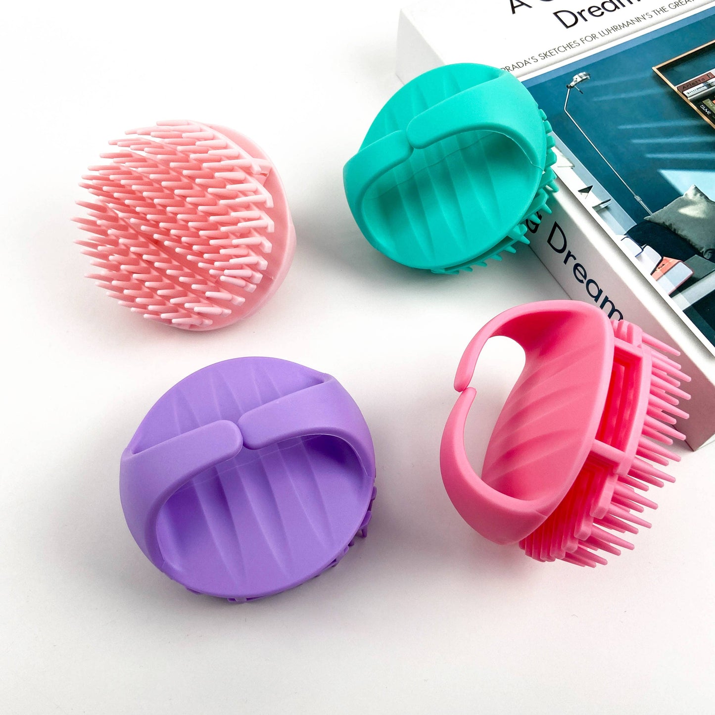 Shampoo Brush,Scalp Massager Brush: Purple