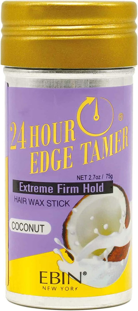 EBIN NEW YORK 24 Hour Edge Tamer Hair Sleek Stick, Extreme Firm Hold, Coconut