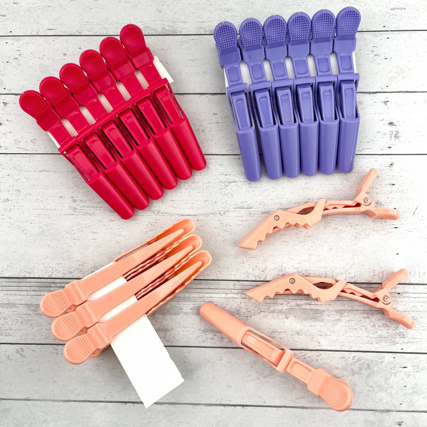 6pcs Solid Color Hair Sectioning Clips, Professional Styling: Green