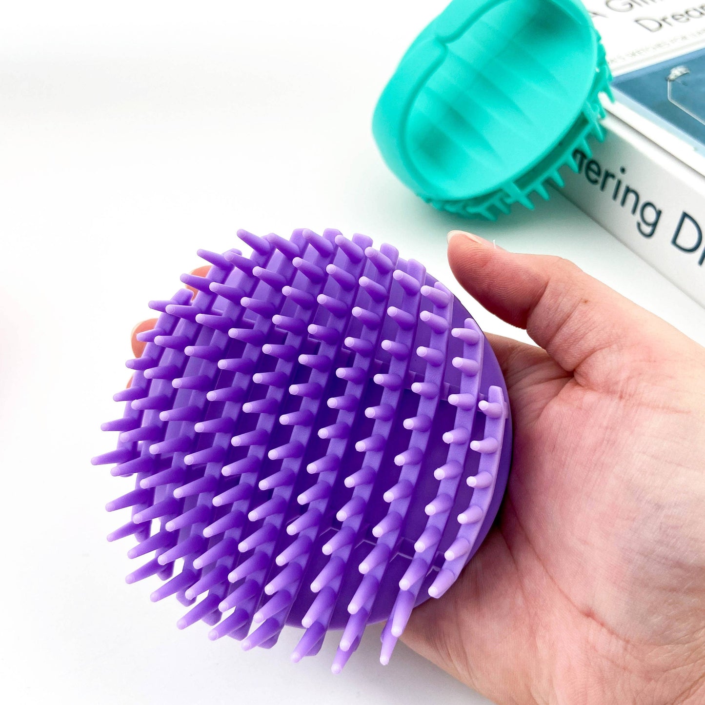 Shampoo Brush,Scalp Massager Brush: Green