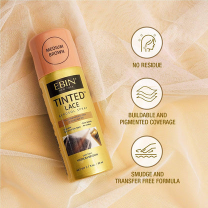 Tinted Lace Aerosol Spray 5.07oz/150ml: Medium Brown