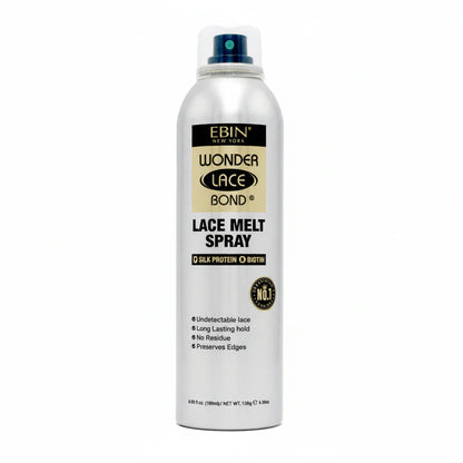 EBIN NEW YORK Wonder Lace Bond Lace Melt Aerosol Spray Silk Protein + Biotin 6.08Fl oz