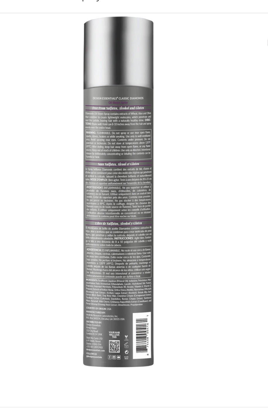 Design Essential Diamonds Oil Sheen Spray