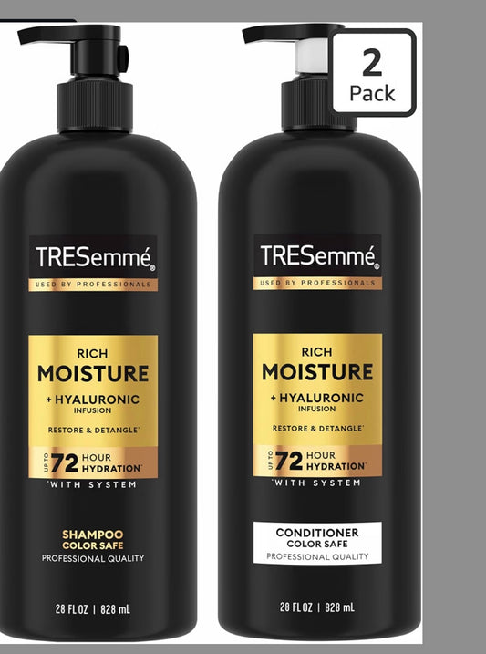 TRESemmé Rich Moisture Moisturizing Shampoo & Conditioner with Pump
