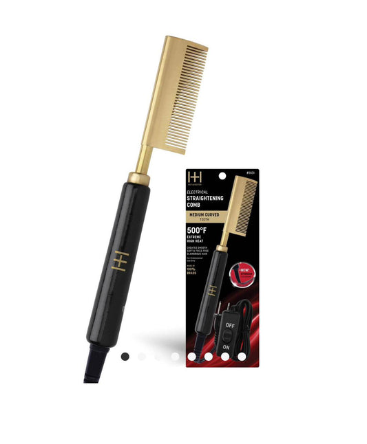 Hot & Hotter Electric Straightening Comb Medium Curved Teeth