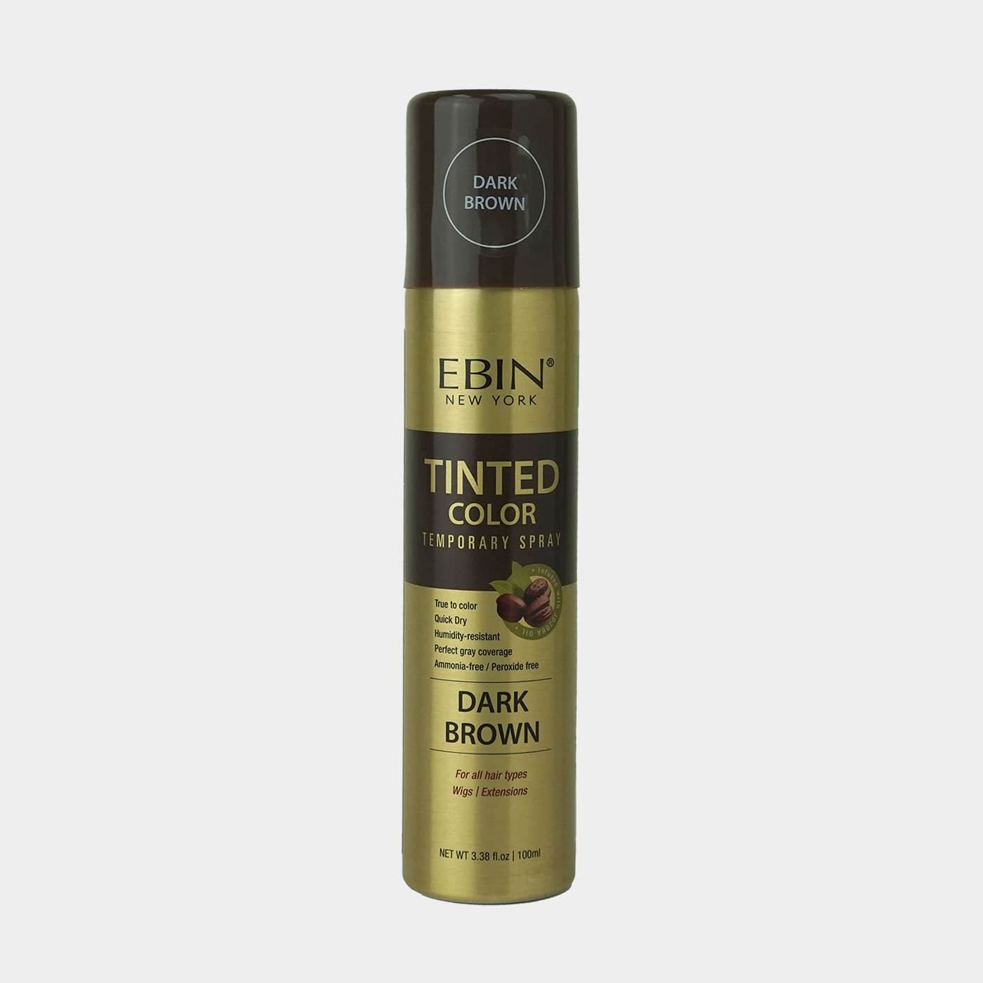 TINTED COLOR TEMPORARY SPRAY 3.38OZ(100ML): JET BLACK