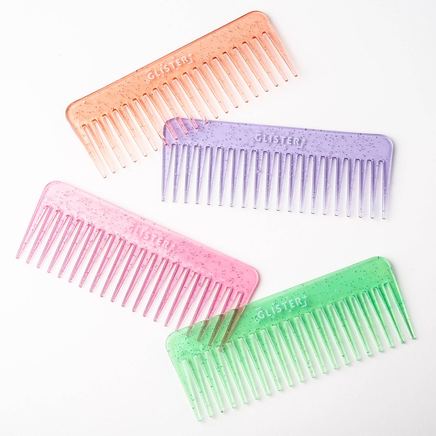 Sparkle Wide Tooth Detangling Comb – Glitter: Purple
