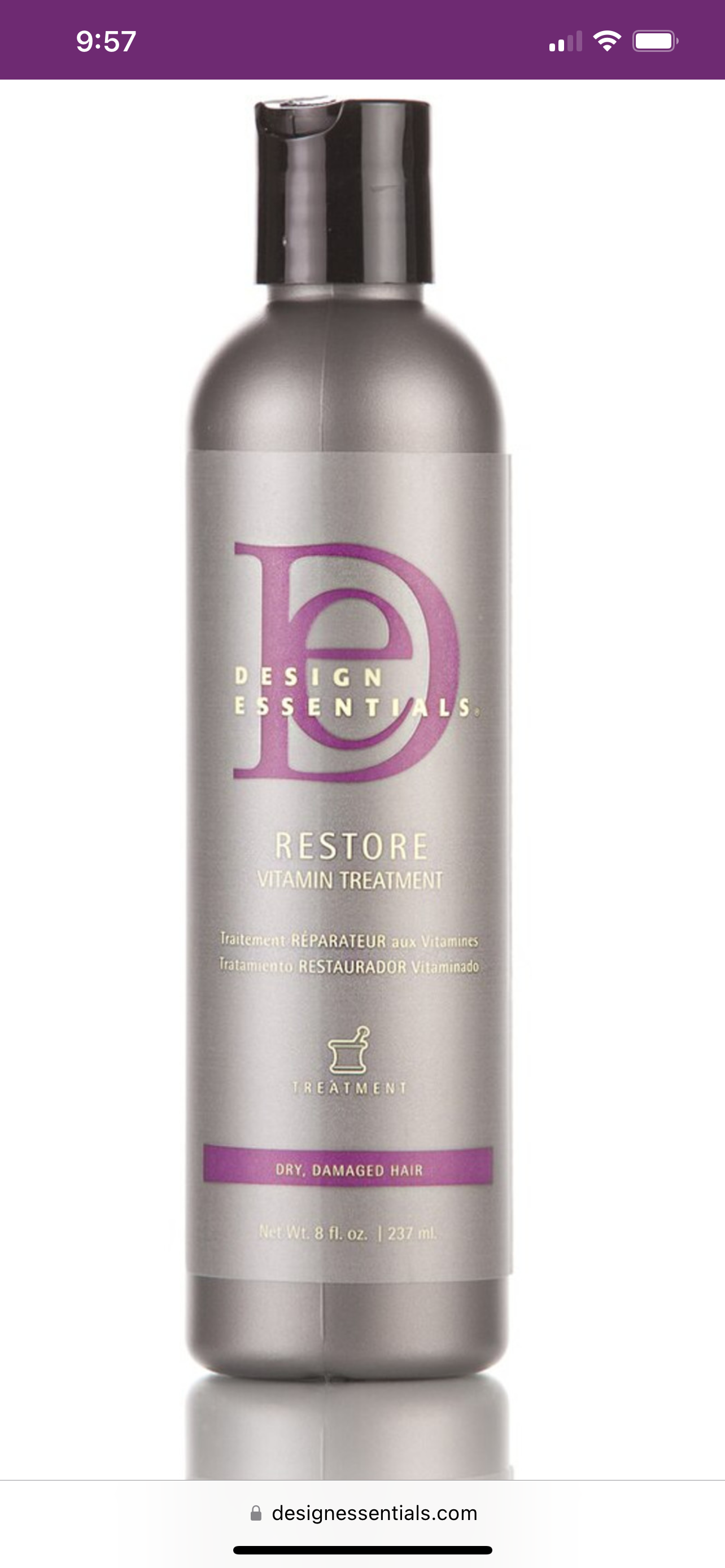 RESTORE Hair Vitamin Treatment12 oz image 0