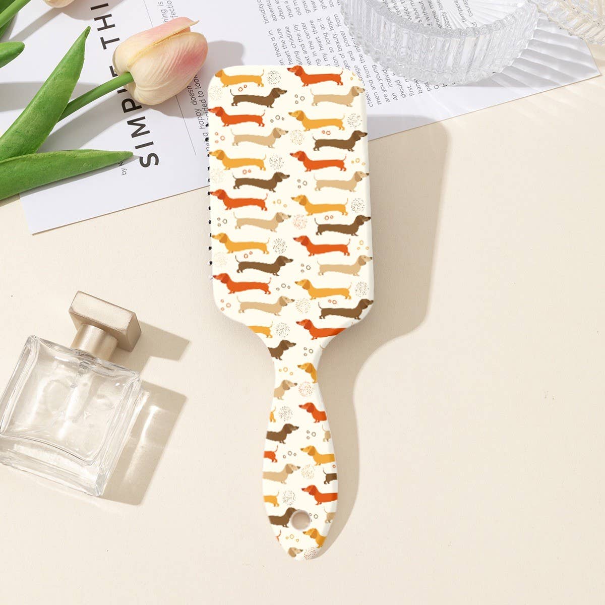 LARGE DETANGLE PADDLE HAIR BRUSH COMB | 40HC100: HEART A