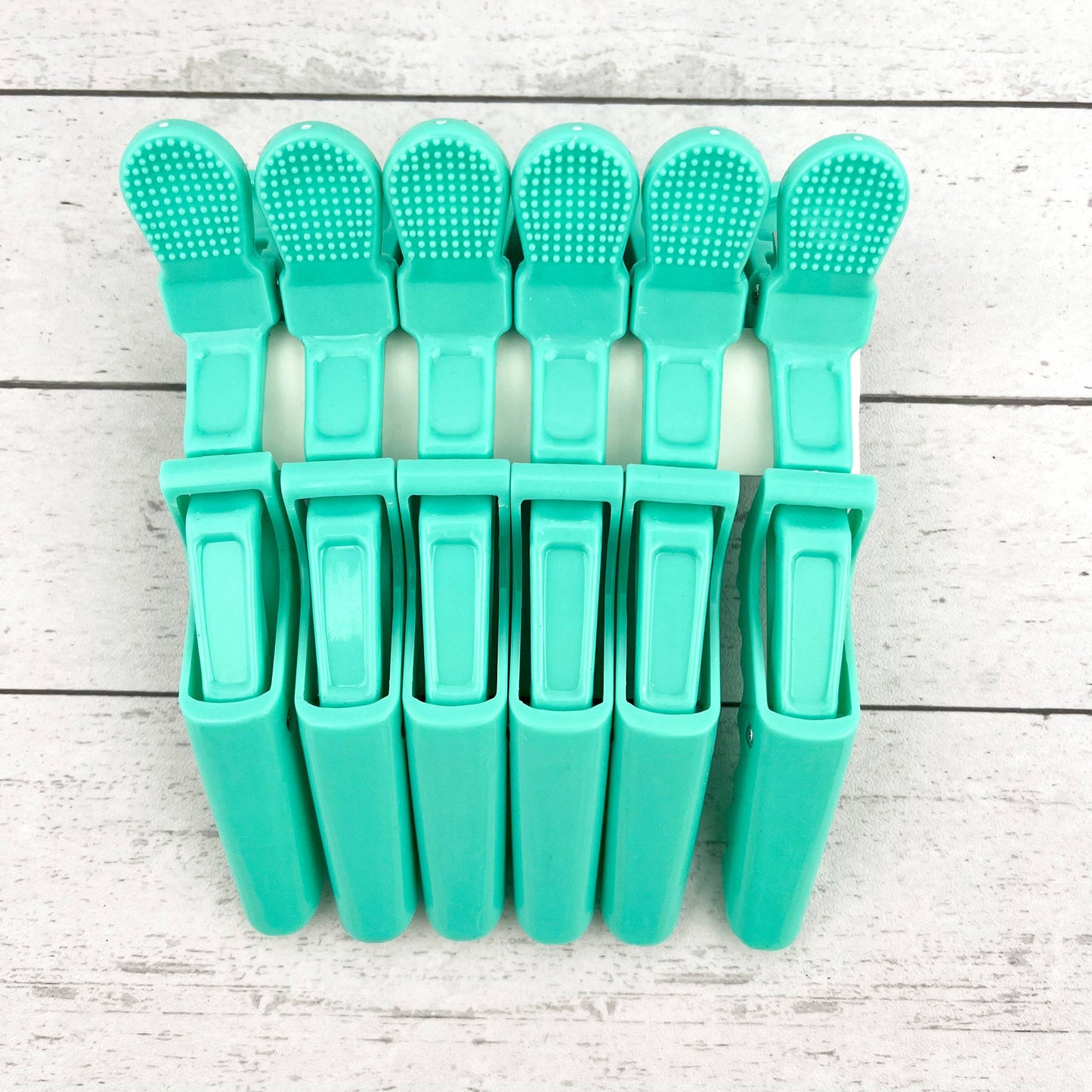 6pcs Solid Color Hair Sectioning Clips, Professional Styling: Black