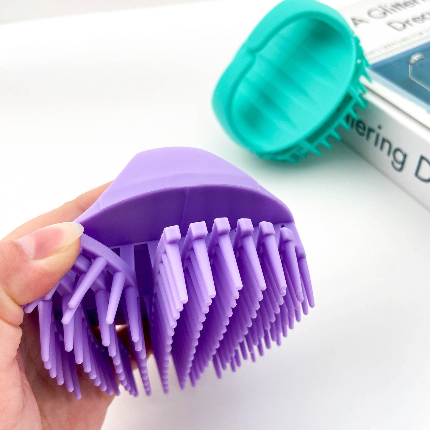 Shampoo Brush,Scalp Massager Brush: Green