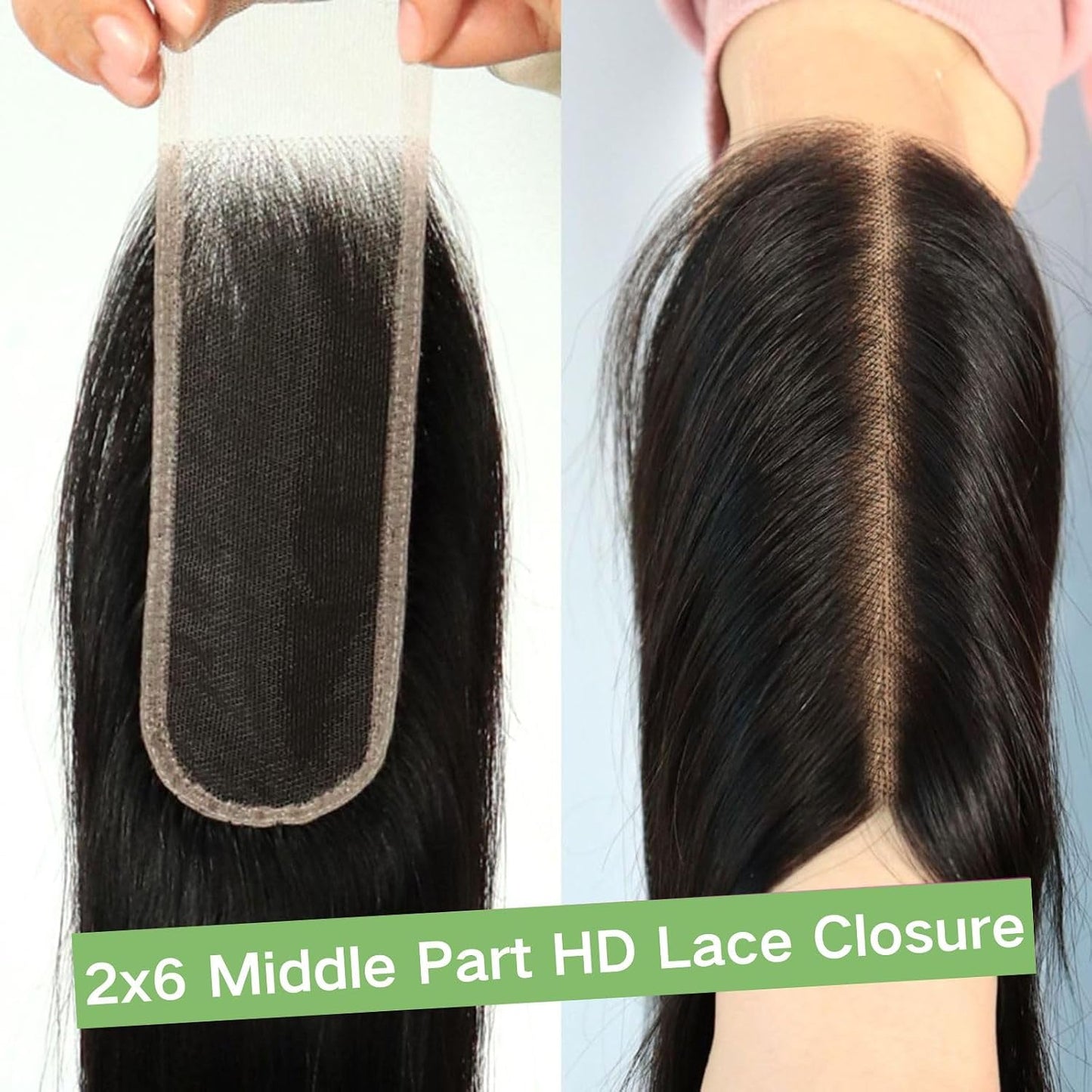 2x6 Natural Wave Transparent Lace Closure