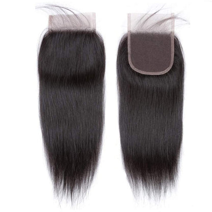 4x4 Natural Straight Transparent Lace Closure