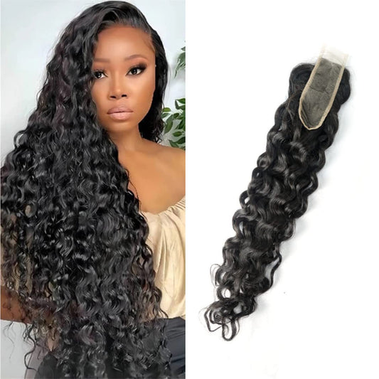 2x6 Water Wave Transparent Lace Closure